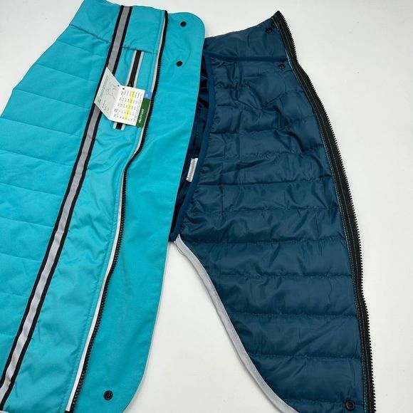 NWT!! Furhaven Dog Coat Water-Repellent Pro-Fit Active Jacket, Aquamarine, Large - Picture 10 of 14